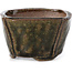 Square green bonsai pot by Bonsai - 57 x 57 x 36 mm