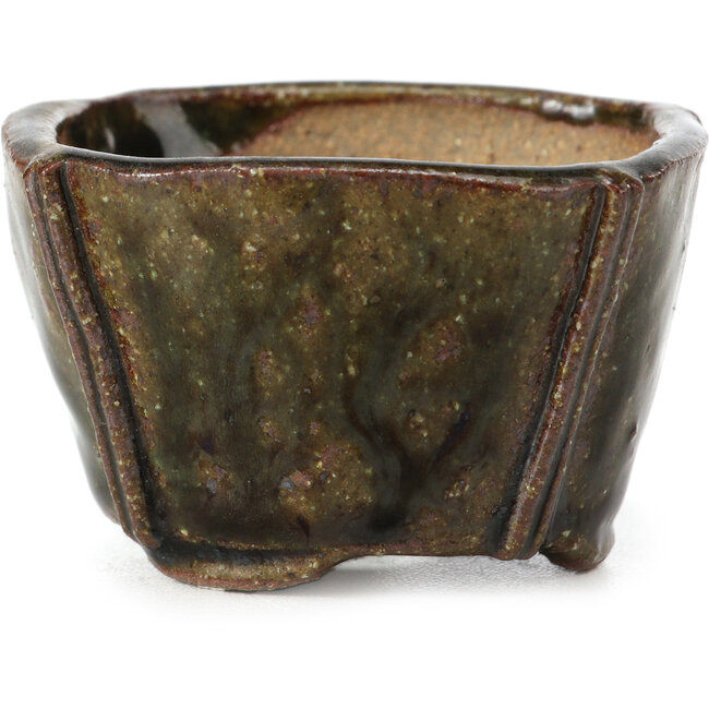 Pot à bonsaï carré vert par Bonsai - 57 x 57 x 36 mm