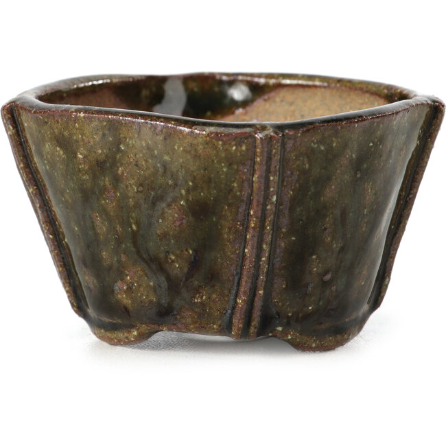 Quadratische grüne Bonsaischale von Bonsai - 57 x 57 x 36 mm