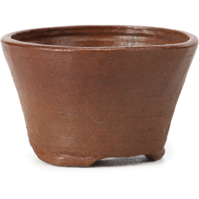 Round brown bonsai pot by Bonsai - 73 x 73 x 46 mm