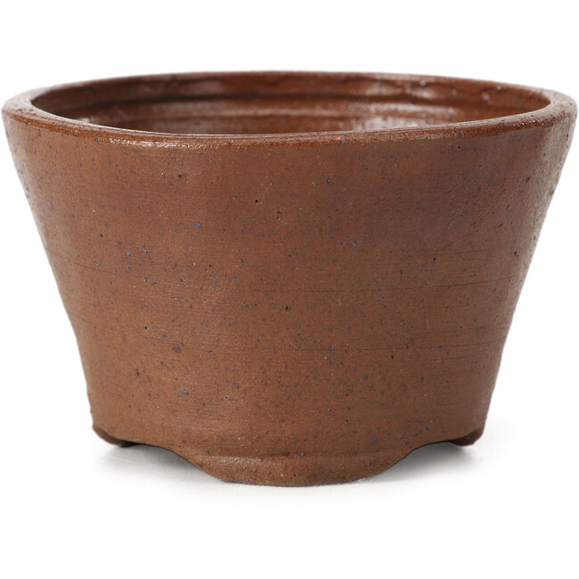 Ronde bruine bonsaipot van Bonsai - 73 x 73 x 46 mm
