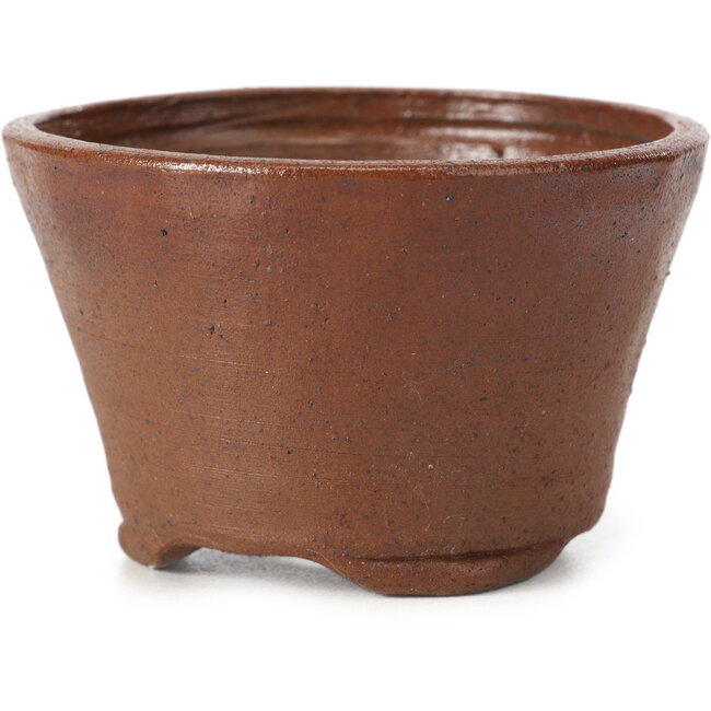 Vaso per bonsai rotondo marrone di Bonsai - 73 x 73 x 46 mm