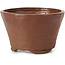 Round brown bonsai pot by Bonsai - 73 x 73 x 46 mm