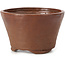 Vaso per bonsai rotondo marrone di Bonsai - 73 x 73 x 46 mm