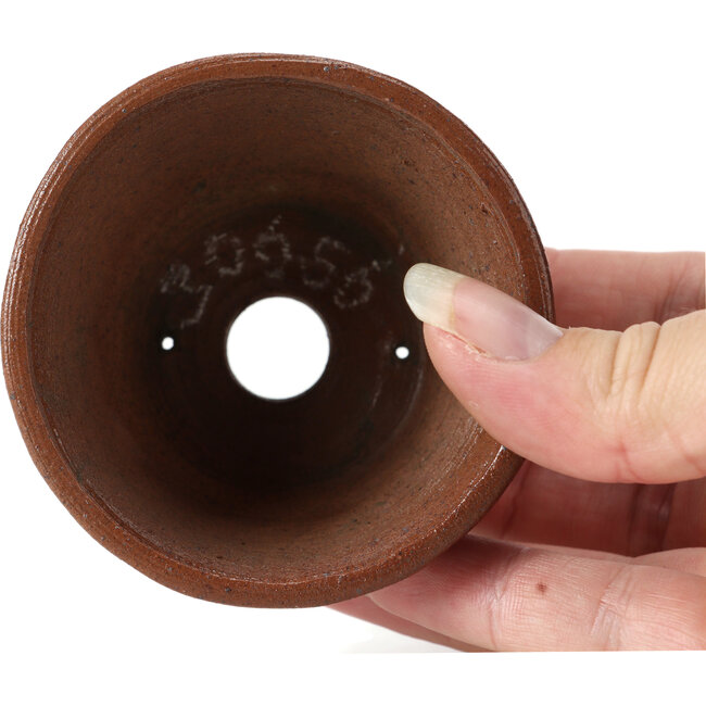 Round brown bonsai pot by Bonsai - 73 x 73 x 46 mm