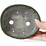 Pot à bonsaï ovale bleu et vert par Bunzan - 122 x 104 x 40 mm