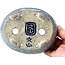 Pot à bonsaï ovale bleu et vert par Bunzan - 130 x 107 x 43 mm