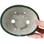 Pot à bonsaï ovale bleu et vert par Bunzan - 143 x 115 x 45 mm