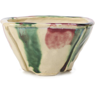 Bonsai 120 mm quadratische mehrfarbige Bonsaischale von Bonsai, Japan