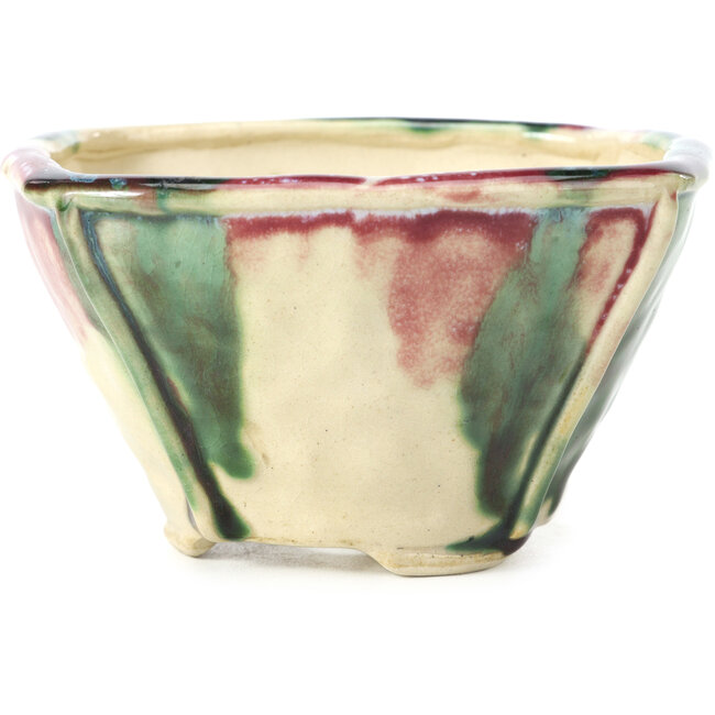 Square multicolor bonsai pot by Bonsai - 120 x 120 x 65 mm