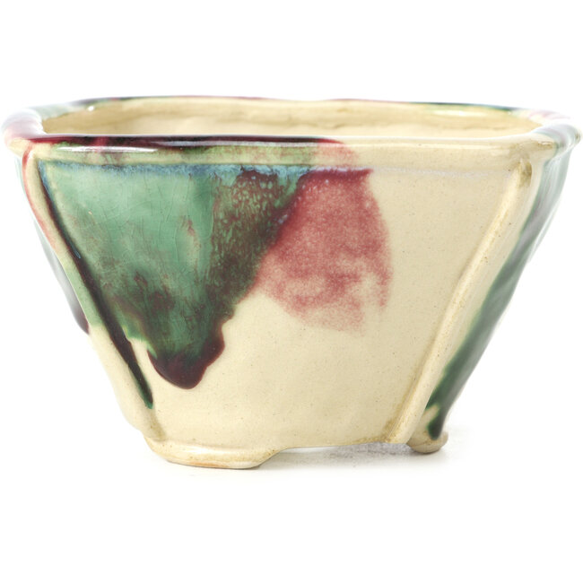 Square multicolor bonsai pot by Bonsai - 120 x 120 x 65 mm