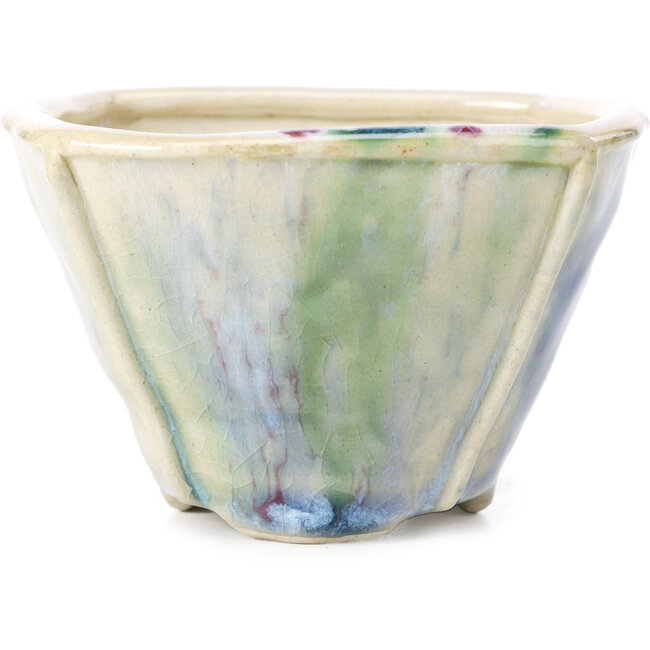 Pot à bonsaï carré multicolore par Bonsai - 112 x 112 x 73 mm