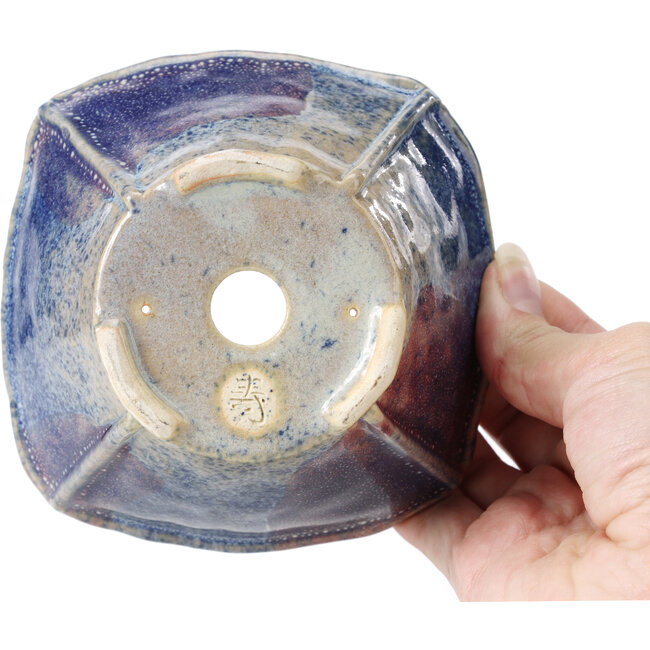 Pot à bonsaï carré multicolore par Bonsai - 120 x 120 x 65 mm