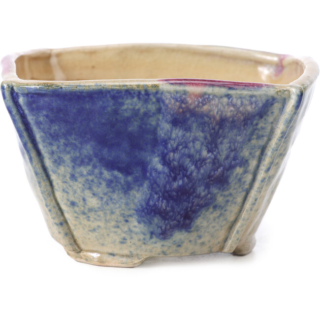 Vaso per bonsai quadrato multicolore di Bonsai - 104 x 104 x 65 mm