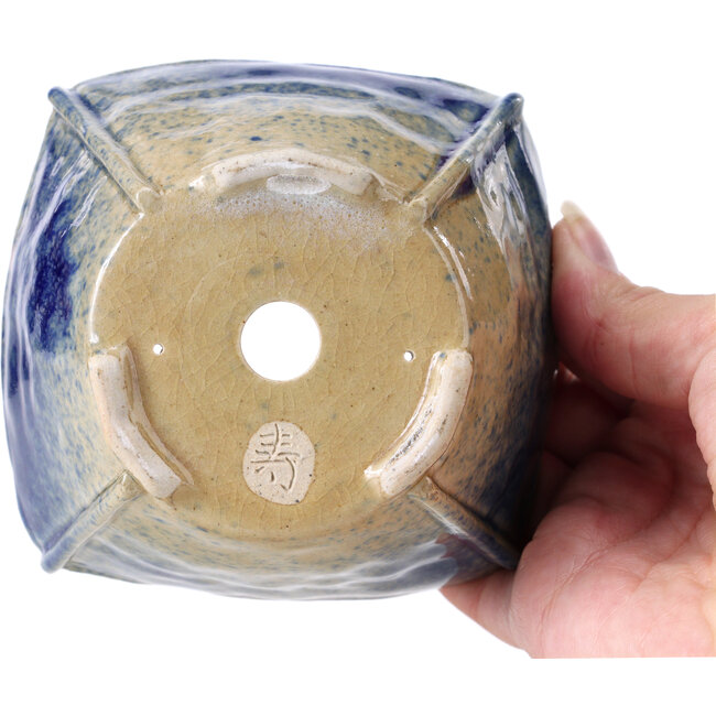 Pot à bonsaï carré multicolore par Bonsai - 104 x 104 x 65 mm