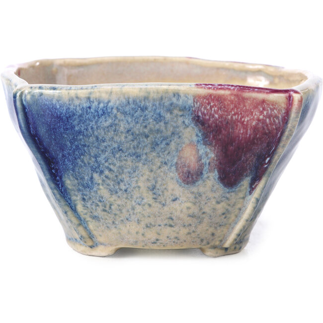 Pot à bonsaï carré multicolore par Bonsai - 104 x 104 x 65 mm