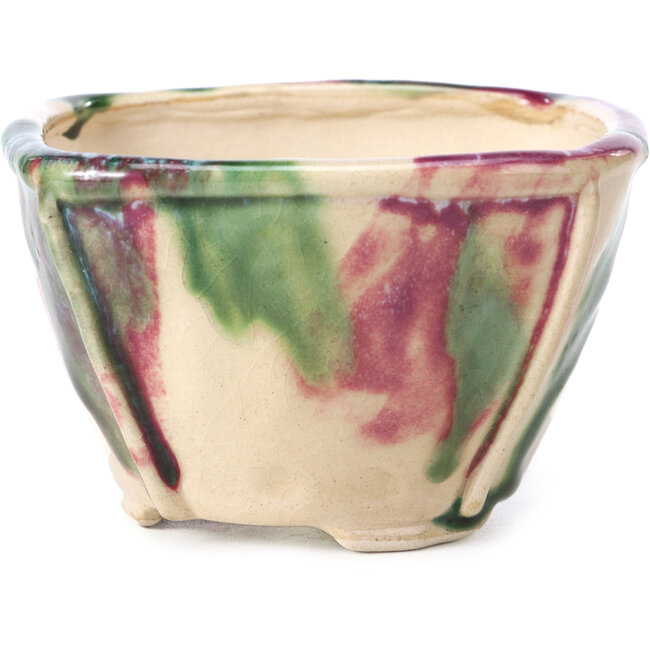 Square multicolor bonsai pot by Bonsai - 112 x 110 x 70 mm