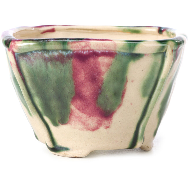 Square multicolor bonsai pot by Bonsai - 112 x 110 x 70 mm