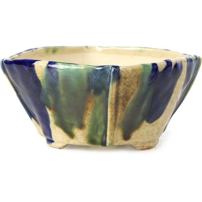 Quadratische mehrfarbige Bonsaischale von Bonsai - 112 x 114 x 62 mm