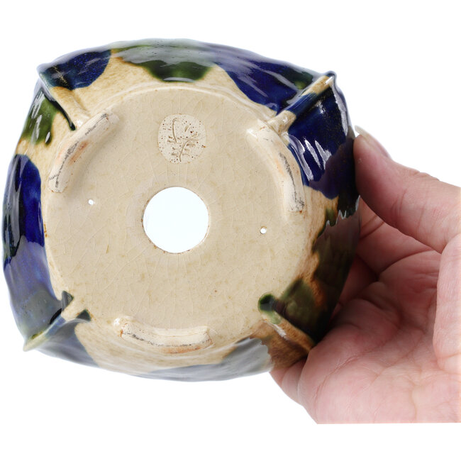 Square multicolor bonsai pot by Bonsai - 112 x 114 x 62 mm