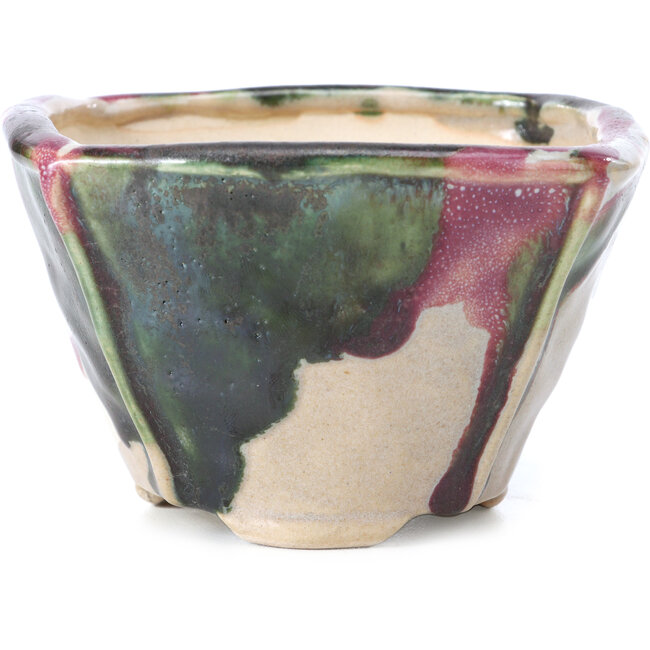 Vaso per bonsai quadrato multicolore di Bonsai - 112 x 112 x 73 mm