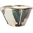 Pot à bonsaï carré multicolore par Bonsai - 112 x 112 x 73 mm