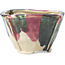 Pot à bonsaï carré multicolore par Bonsai - 112 x 112 x 73 mm