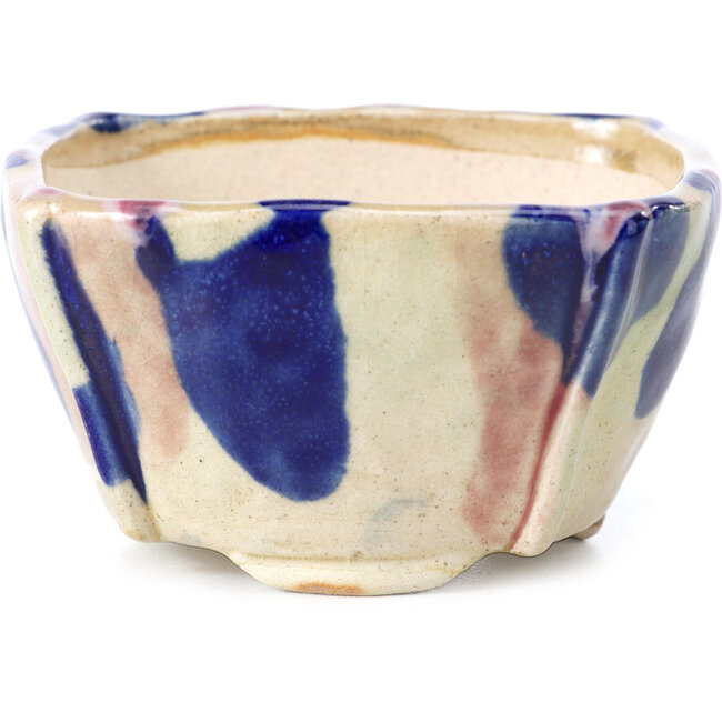 Quadratische mehrfarbige Bonsaischale von Bonsai - 78 x 78 x 45 mm