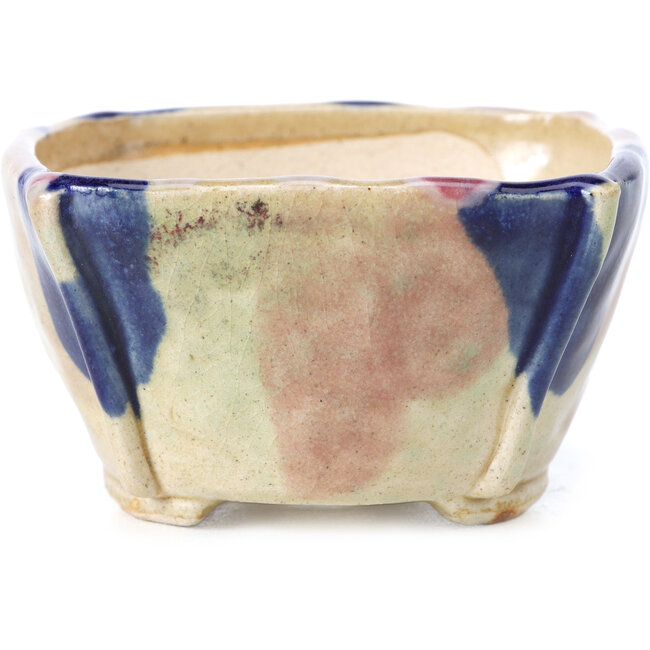 Vaso per bonsai quadrato multicolore di Bonsai - 78 x 78 x 45 mm