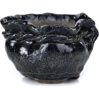 Bonsai 60 mm round black bonsai pot by Bonsai, Japan