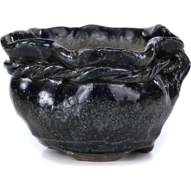 Pot à bonsaï rond noir par Bonsai - 60 x 50 x 40 mm