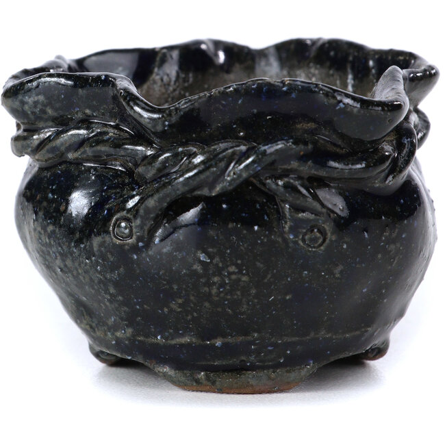 Runde schwarze Bonsaischale von Bonsai - 60 x 50 x 40 mm