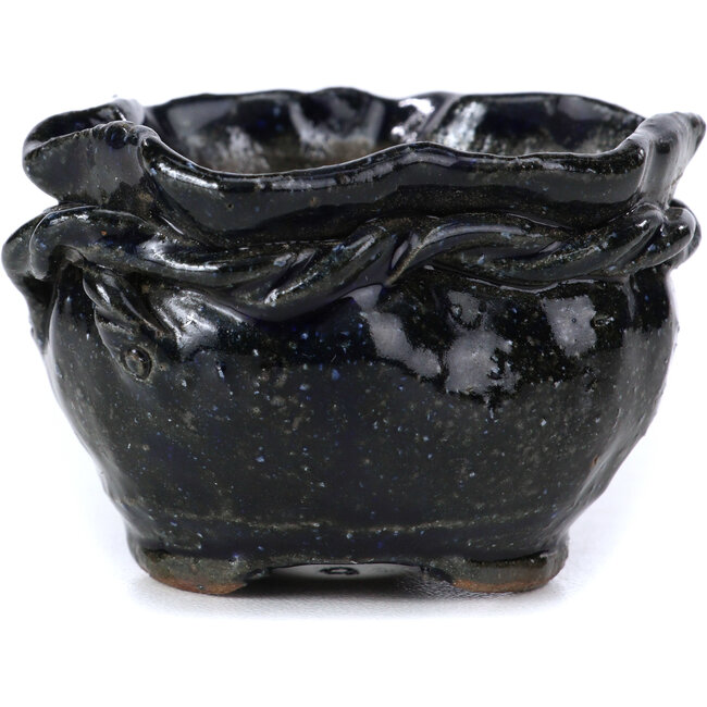 Pot à bonsaï rond noir par Bonsai - 60 x 50 x 40 mm