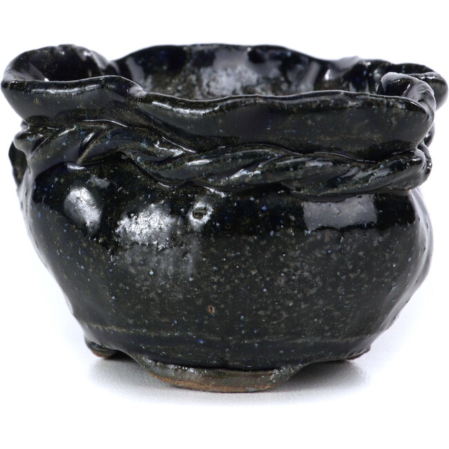 Pot à bonsaï rond noir par Bonsai - 60 x 50 x 40 mm