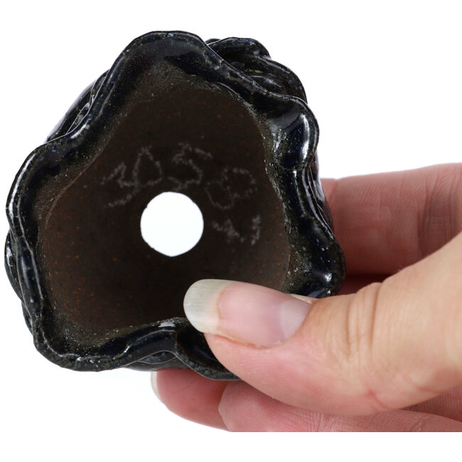 Pot à bonsaï rond noir par Bonsai - 60 x 50 x 40 mm