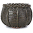 Pot à bonsaï rond vert olive par Bonsai - 65 x 65 x 45 mm