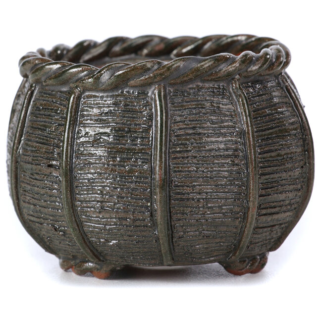 Maceta de bonsái redonda verde oliva de Bonsai - 65 x 65 x 45 mm