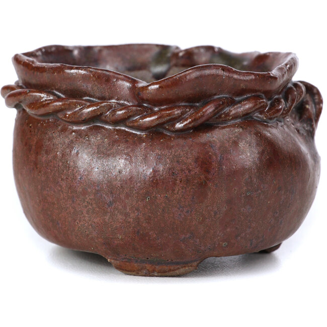 Pot à bonsaï rond marron par Bonsai - 65 x 65 x 40 mm