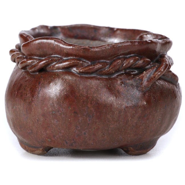 Pot à bonsaï rond marron par Bonsai - 65 x 65 x 40 mm