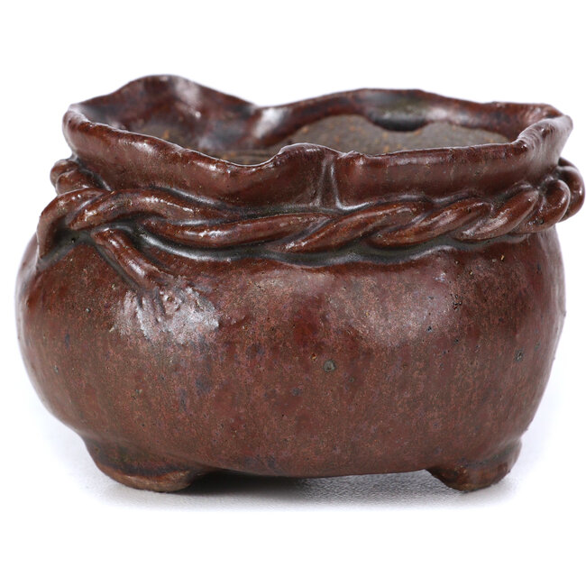 Runde braune Bonsaischale von Bonsai - 65 x 65 x 40 mm