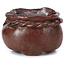 Maceta de bonsái marrón redonda de Bonsai - 65 x 65 x 40 mm