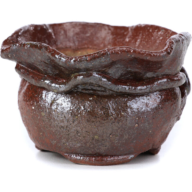 Runde braune Bonsaischale von Bonsai - 70 x 67 x 40 mm