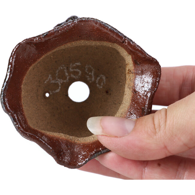 Pot à bonsaï rond marron par Bonsai - 70 x 67 x 40 mm