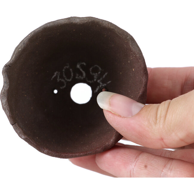 Maceta de bonsái redonda sin esmaltar de Bonsai - 65 x 63 x 38 mm