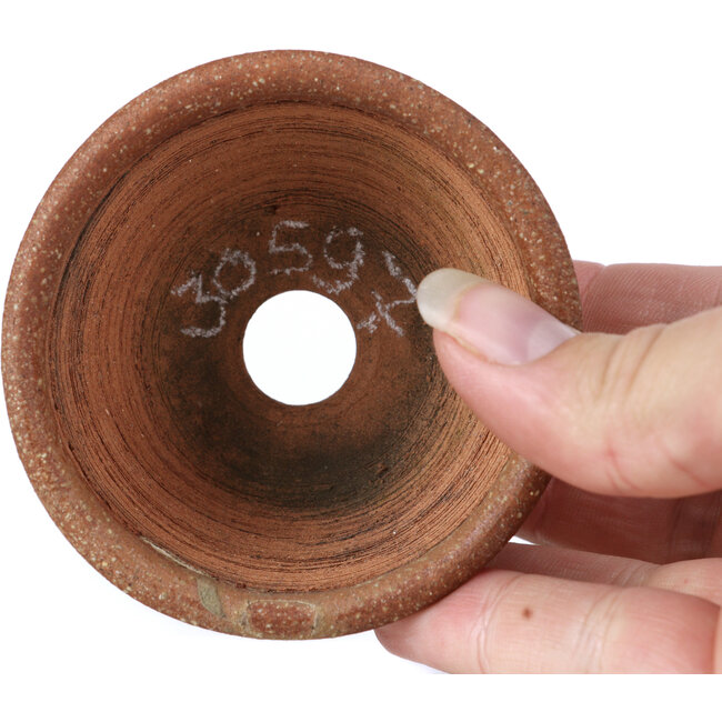 Maceta de bonsái marrón redonda de Bonsai - 72 x 72 x 40 mm