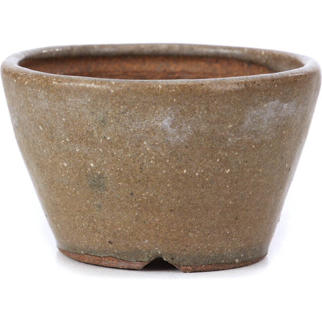 Round beige bonsai pot by Bonsai - 72 x 72 x 43 mm