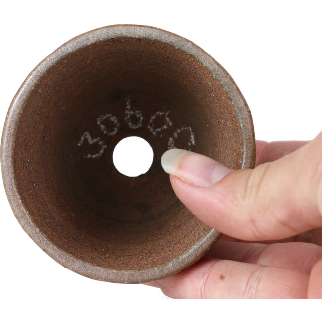 Pot à bonsaï rond beige par Bonsai - 72 x 72 x 43 mm