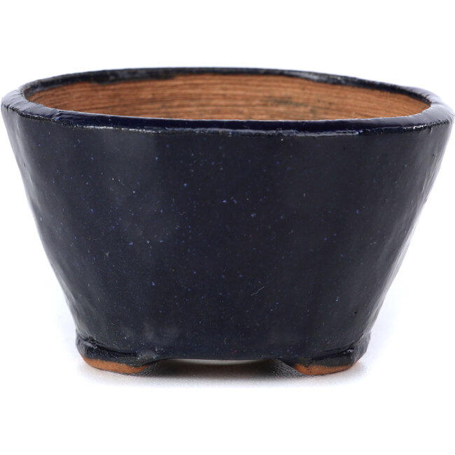Ronde blauwe bonsaipot van Bonsai - 69 x 69 x 41 mm