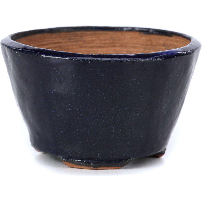 Maceta de bonsái redonda azul de Bonsai - 69 x 69 x 41 mm