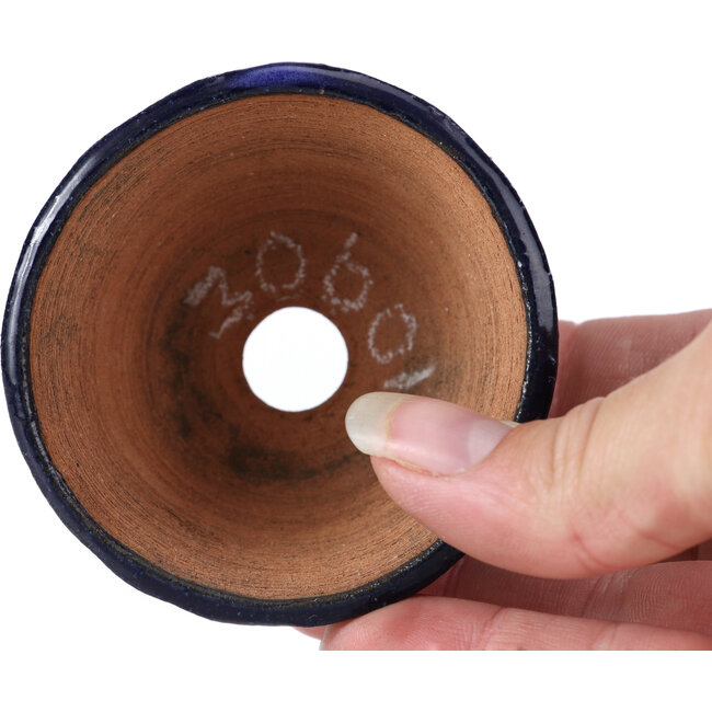 Pot à bonsaï rond bleu par Bonsai - 69 x 69 x 41 mm